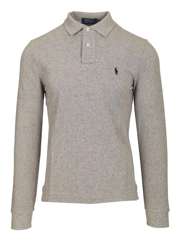 Long-Sleeved Polo Shirt Grey made by Polo by Ralph Lauren