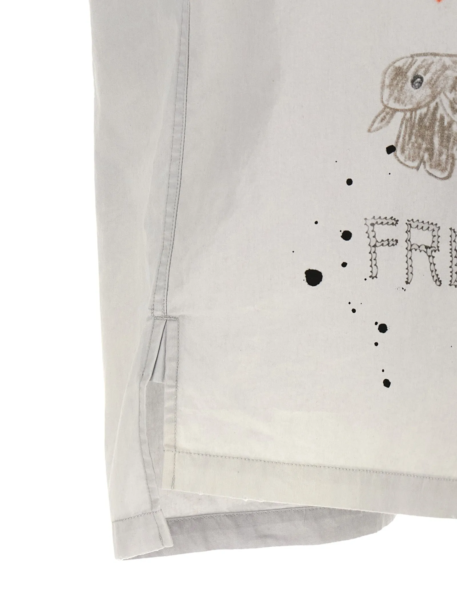 Graffiti Print Shirt Shirt And Blouse Gray sold by Wanan Luxury product image thumbnail 4