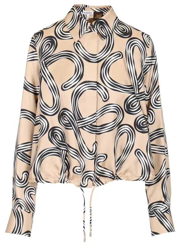 Silk Balloon Shirt Beige made by Loewe
