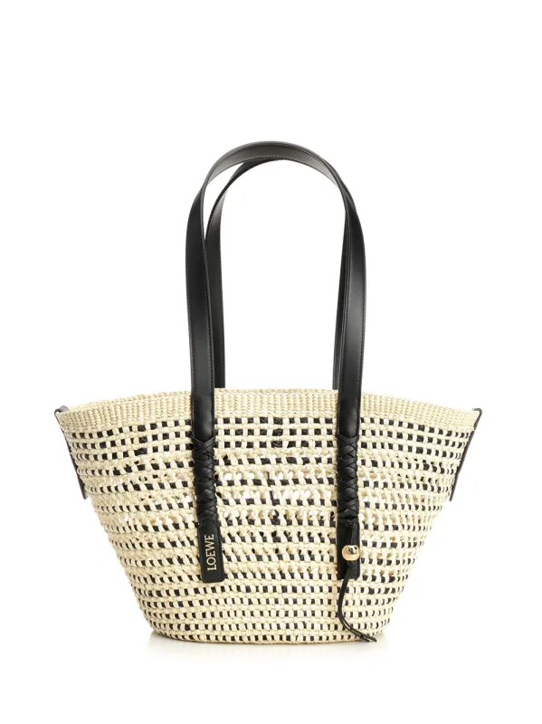 Medium Braid Basket Bag Shoulder Bags Beige made by Loewe