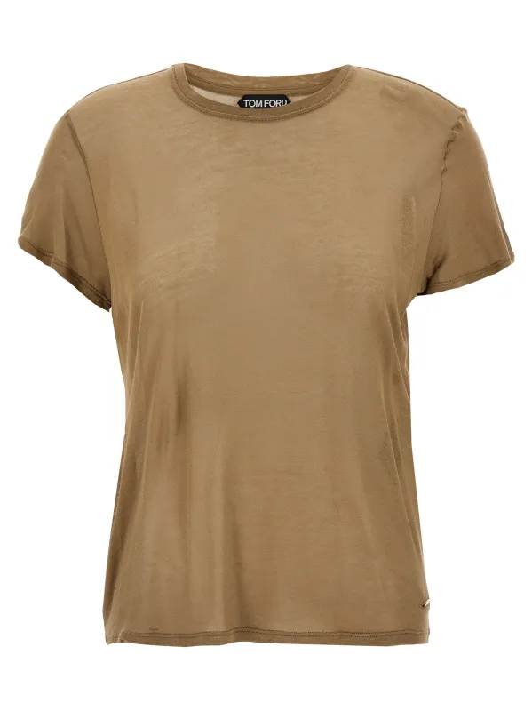 Bamboo T-Shirt Brown made by Tom Ford