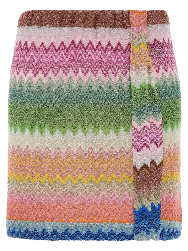 Zig-Zag Motif Mini Skirt made by Missoni