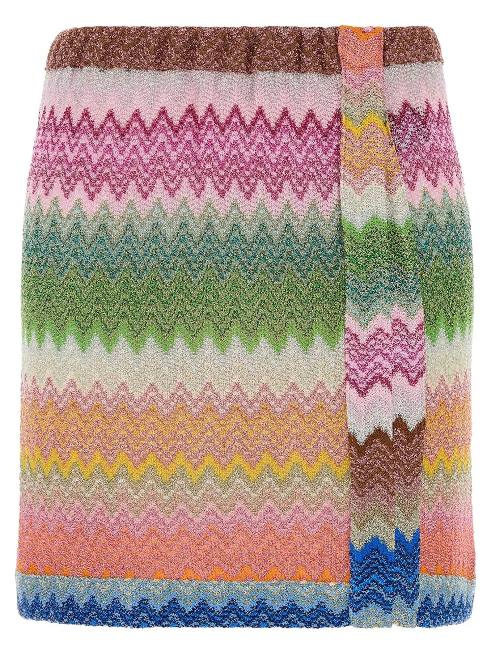 Zig-Zag Motif Mini Skirt sold by Wanan Luxury