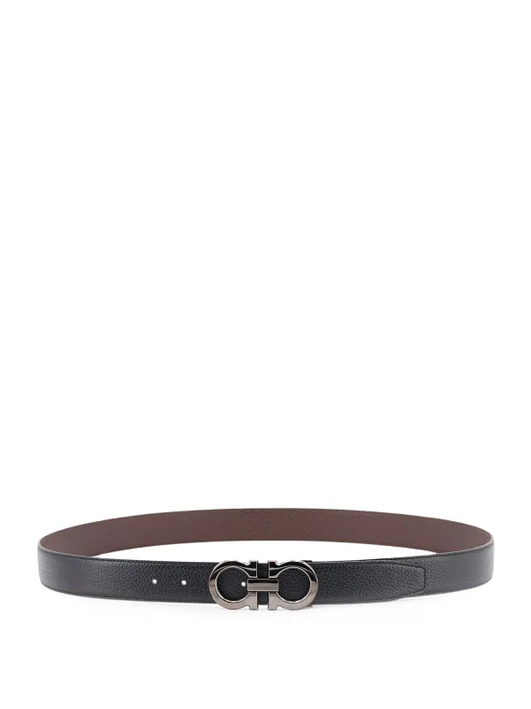 Reversible Hammered Leather Belt made by Salvatore Ferragamo