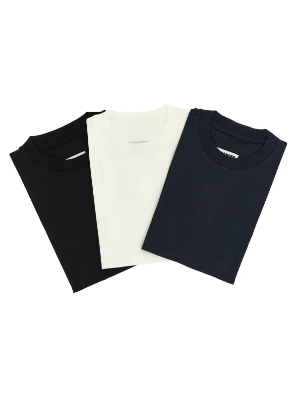 3-Pack Logo Embroidery T-Shirt Multicolor made by Jil Sander
