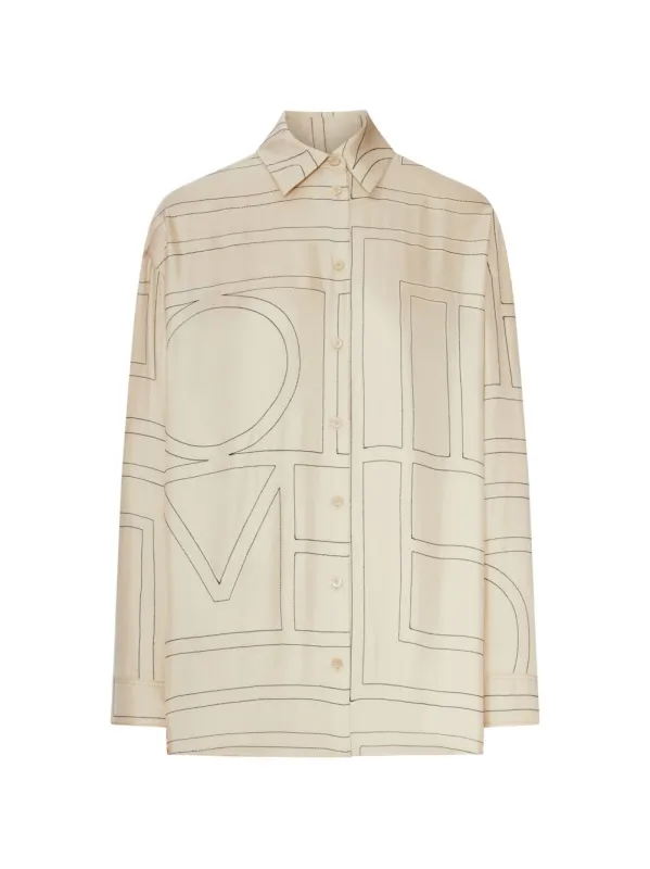 Embroidered Silk Shirt made by Toteme