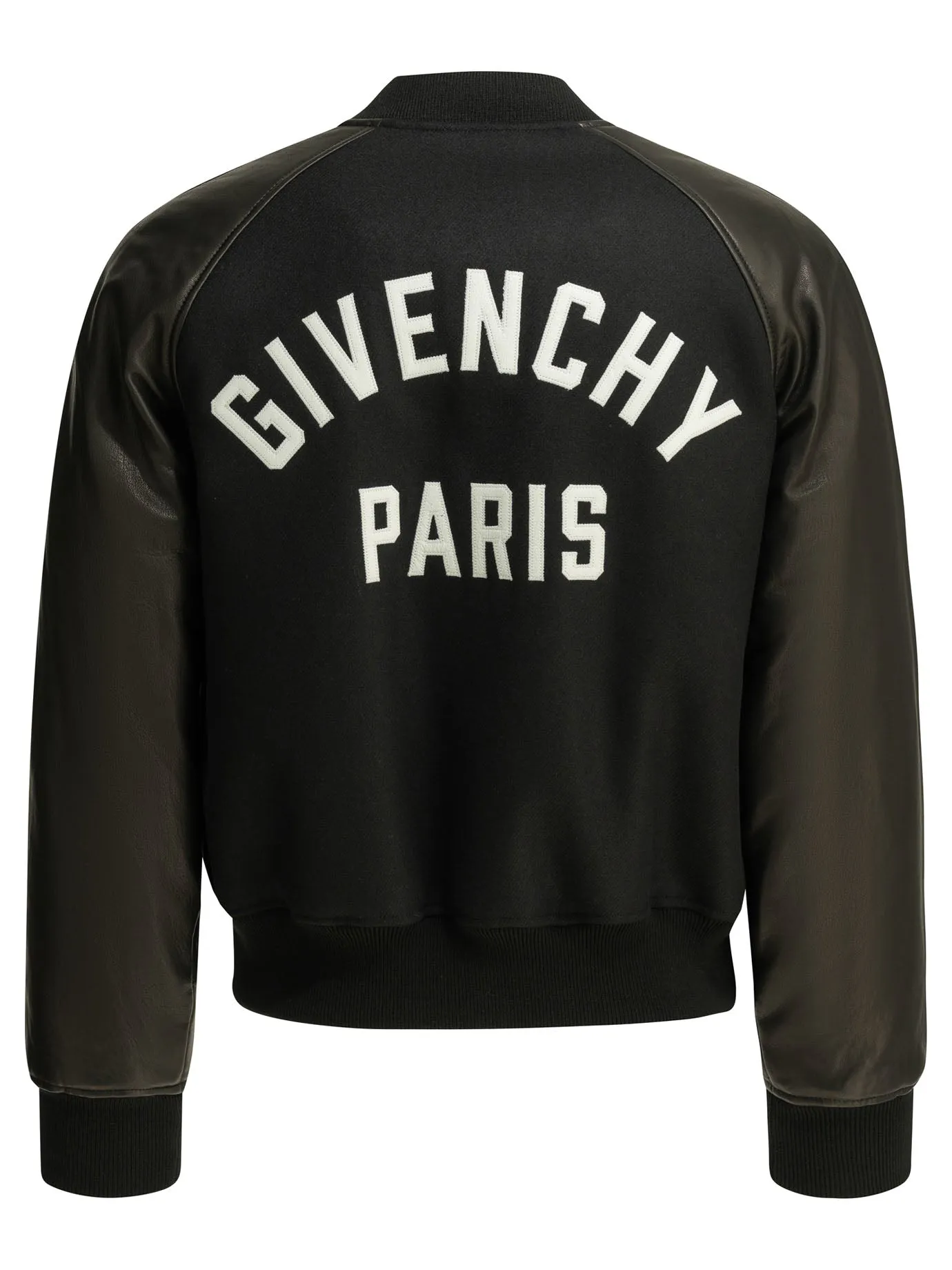 Wool Bomber Jacket With Reverse Logo Jackets And Coats Black sold by Wanan Luxury product image thumbnail 2