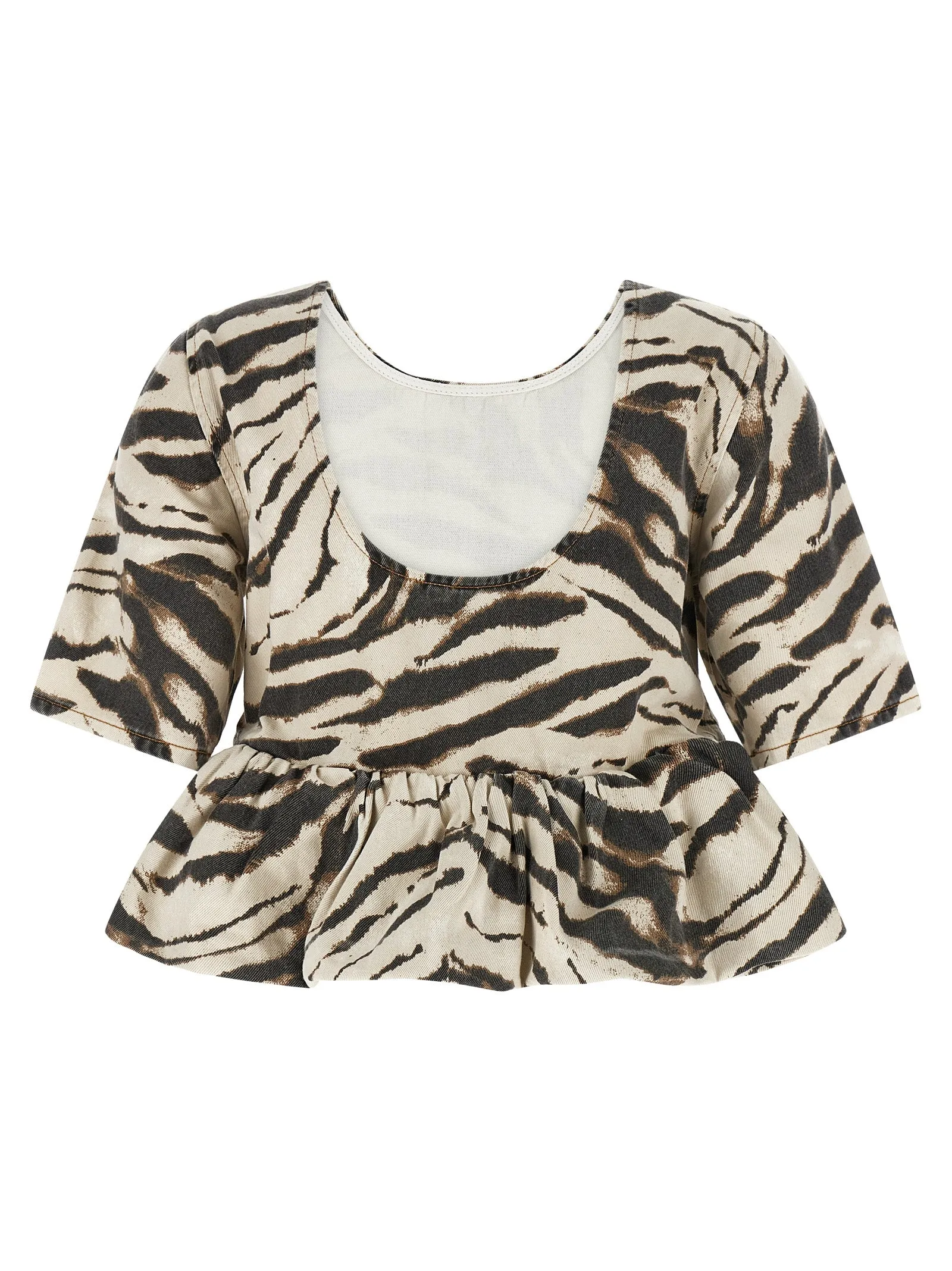 Zebra Denim Tops Multicolor sold by Wanan Luxury product image thumbnail 2
