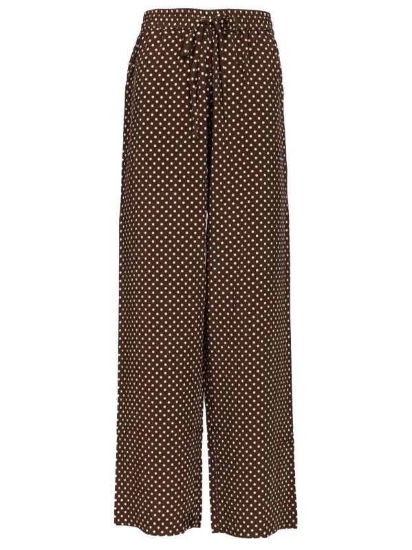Drawstring Trouser Trousers Brown made by Matteau