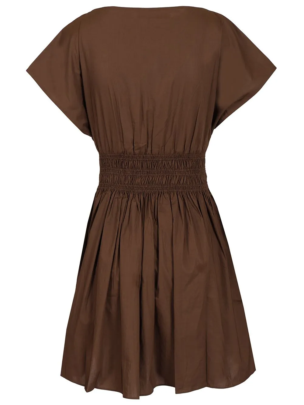 Shirred Waist Mini Dress Dresses Brown sold by Wanan Luxury product image thumbnail 2