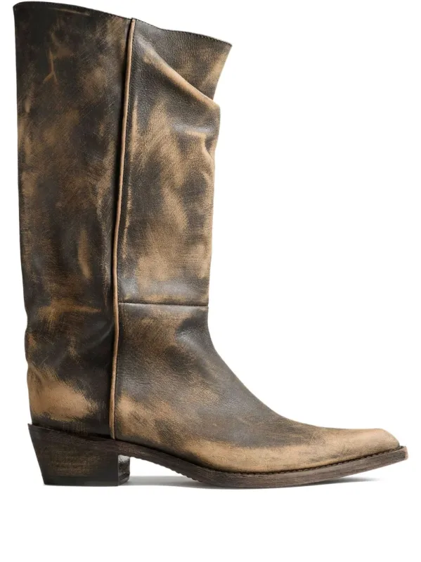 Clive Leather Boots made by KHAITE