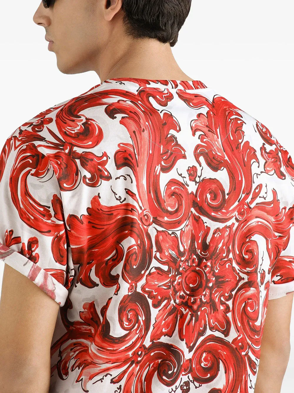 Majolica-Print Cotton T-Shirt sold by Wanan Luxury product image thumbnail 5