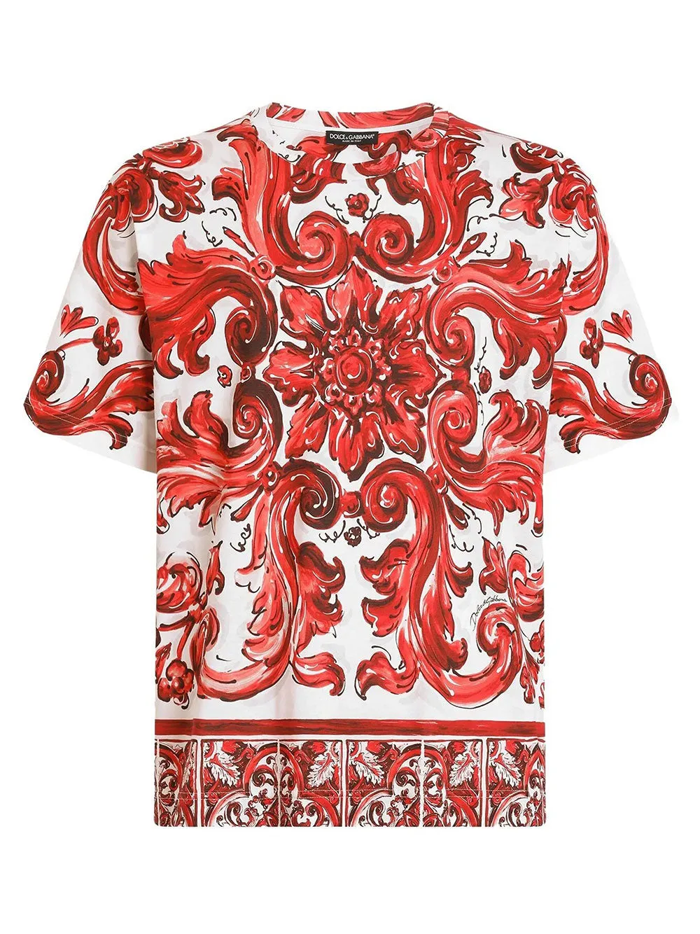 Majolica-Print Cotton T-Shirt sold by Wanan Luxury
