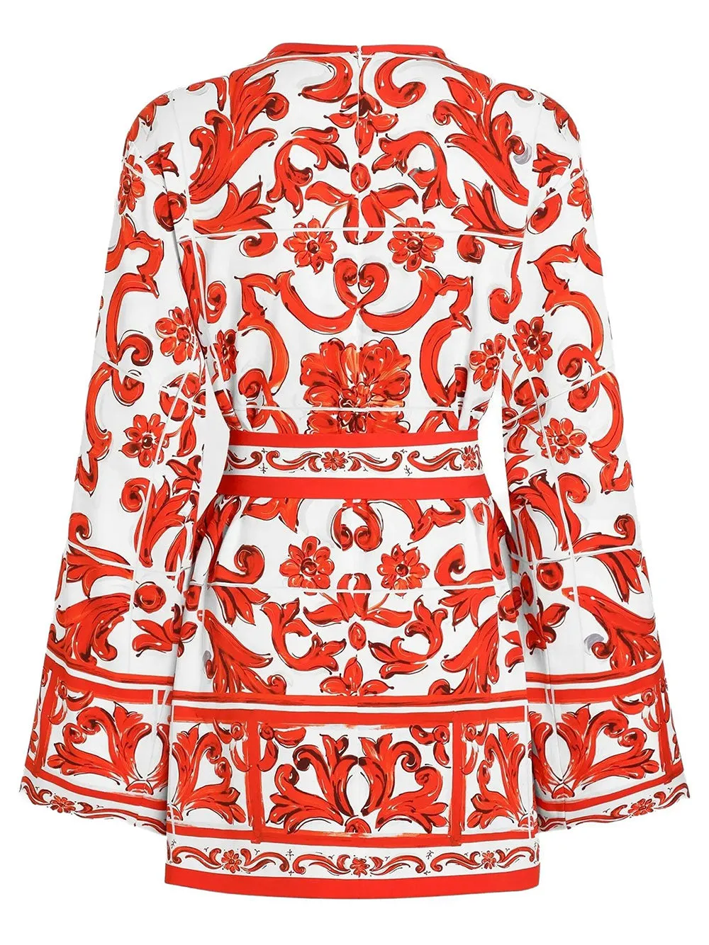 Majolica-Print Silk Charmeuse Shirt sold by Wanan Luxury product image thumbnail 3