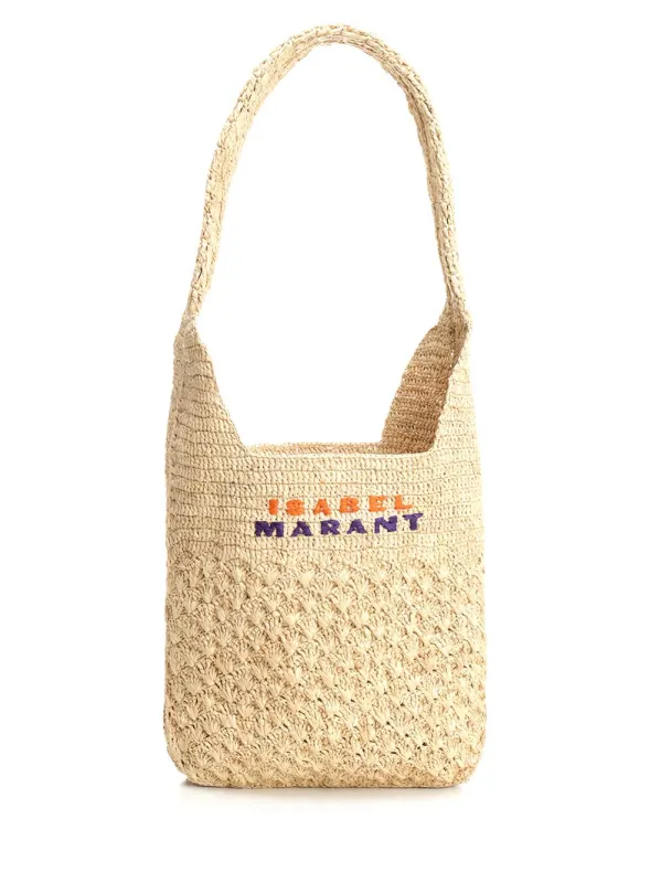 Praia Small Raffia Bag Shoulder Bags Beige made by Isabel Marant