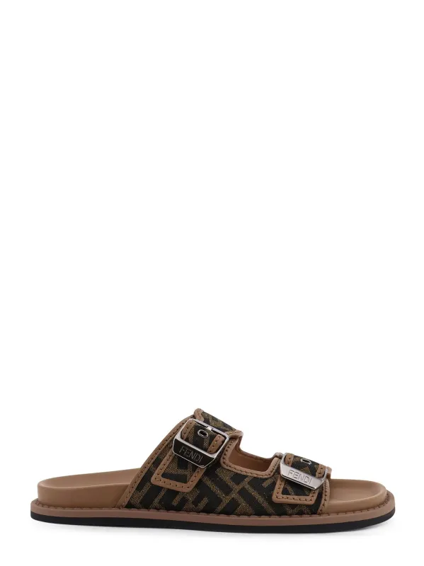 Feel Sandals In Ff Jacquard Fabric made by Fendi
