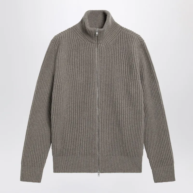 Beige Mélange Wool Cardigan made by Maison Margiela