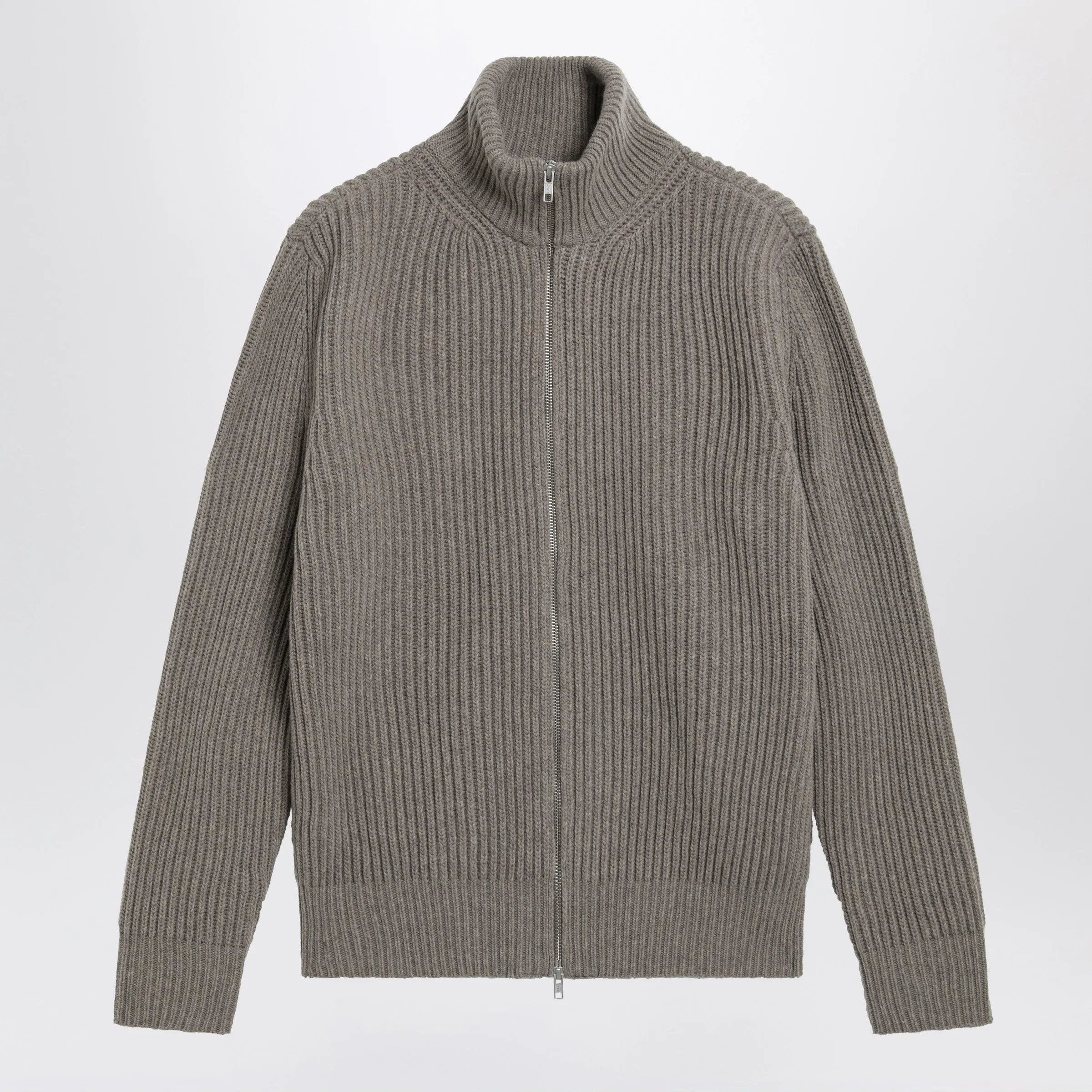 Beige Mélange Wool Cardigan sold by Wanan Luxury