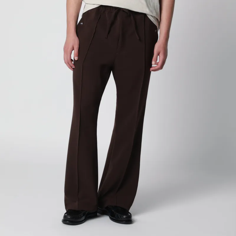 Polyester Piping Cowboy Pants In Brown made by Needles