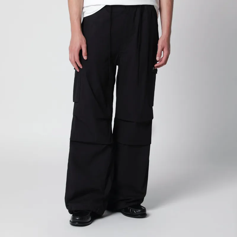 Field Cargo Pants In Cotton-Nylon Oxford Black made by Needles