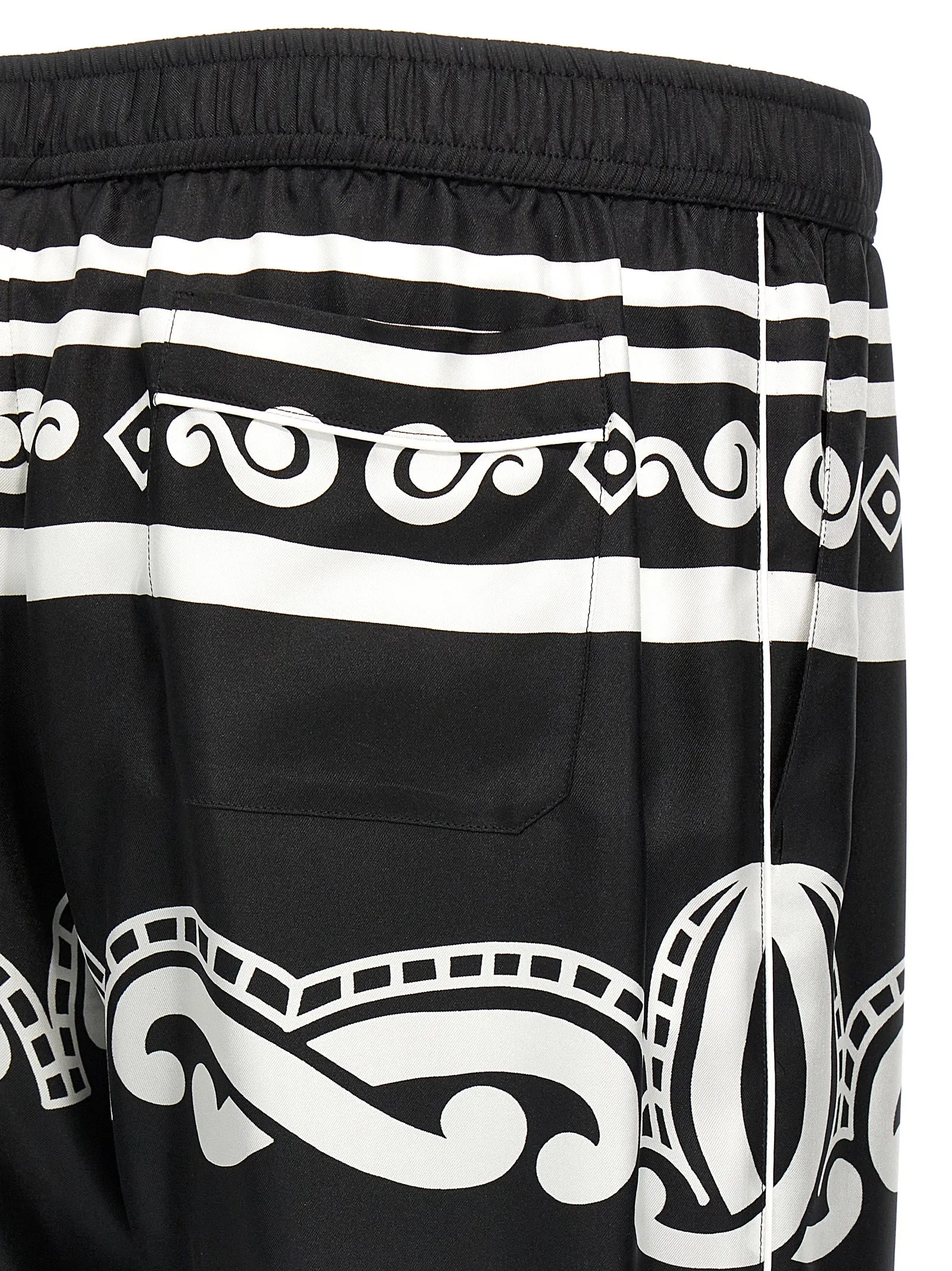 Silk Pants White/Black sold by Wanan Luxury product image thumbnail 4