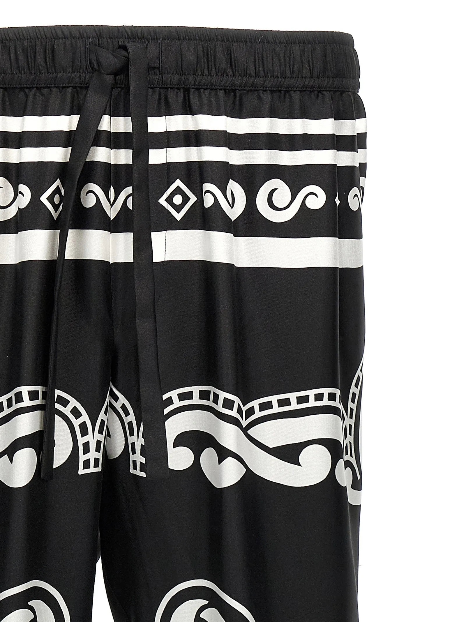 Silk Pants White/Black sold by Wanan Luxury product image thumbnail 3