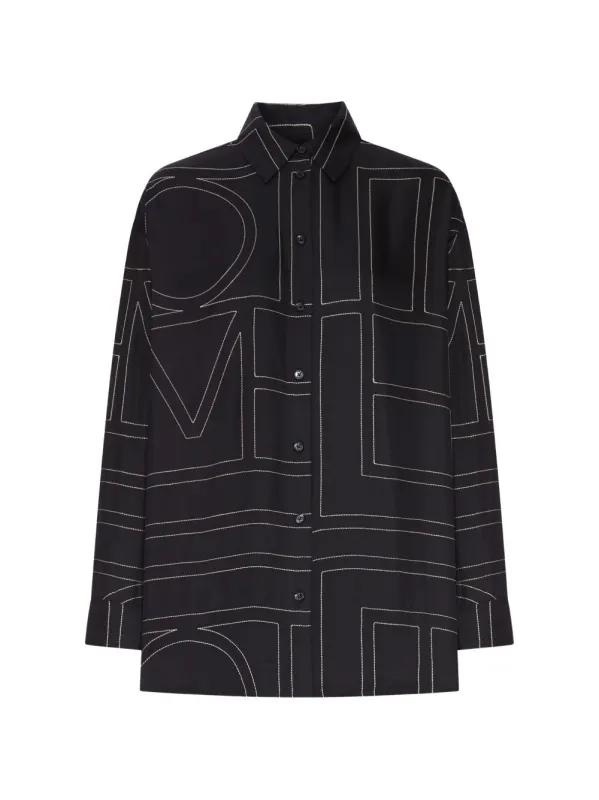 Embroidered Silk Shirt made by Toteme