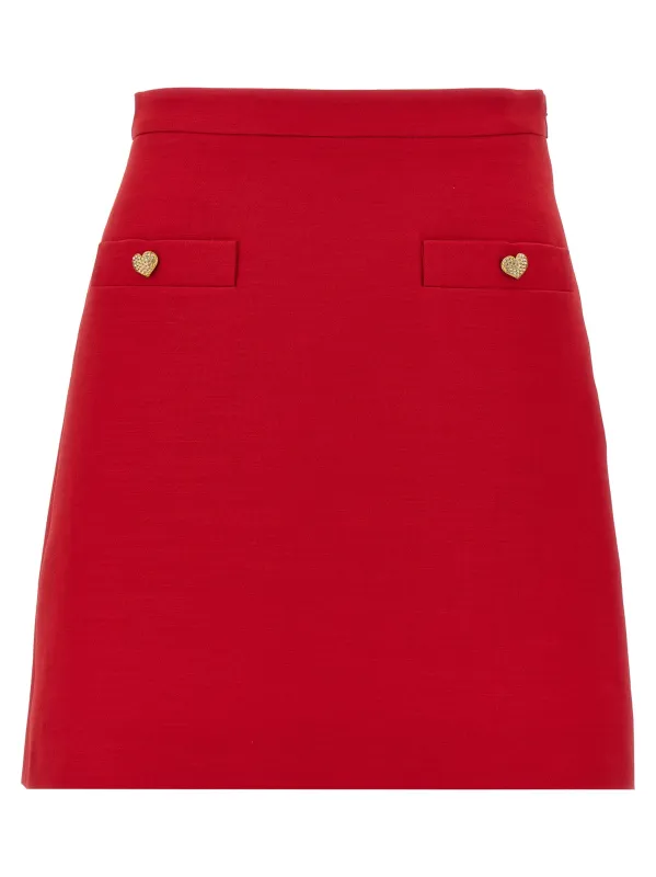 Valentino Garavani Crepe Couture Skirt Skirts Red made by Valentino Garavani
