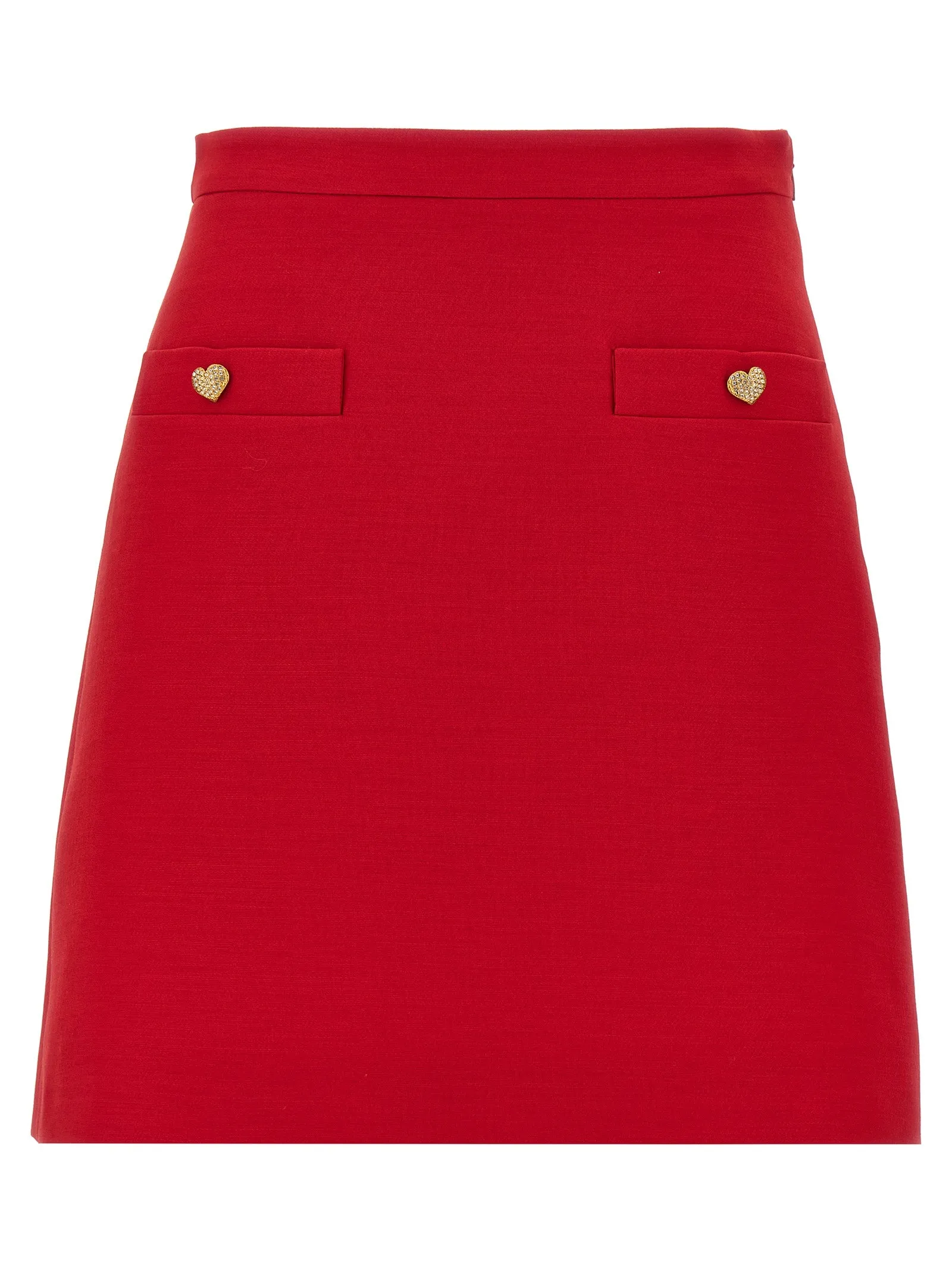 Valentino Garavani Crepe Couture Skirt Skirts Red sold by Wanan Luxury