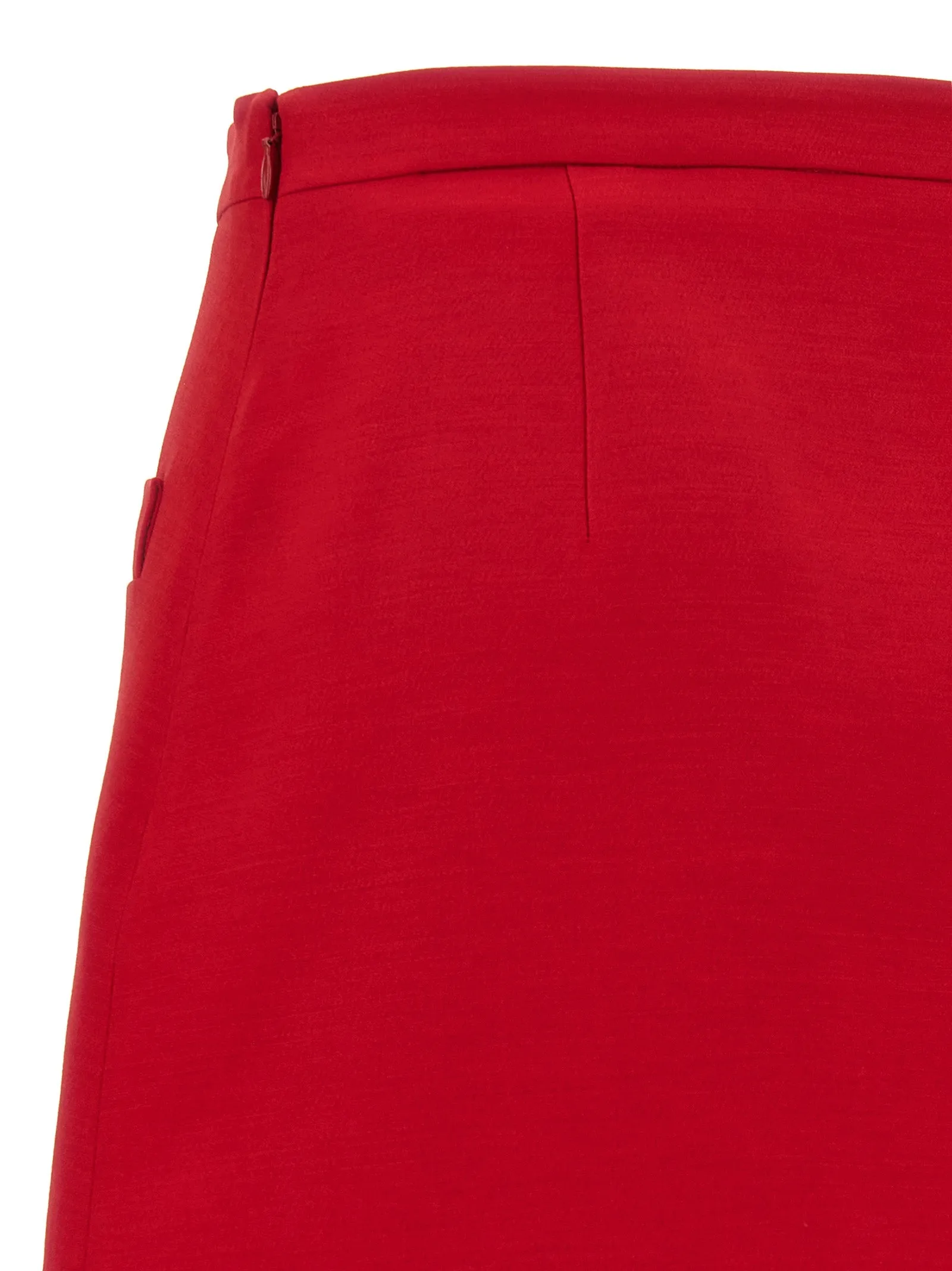 Valentino Garavani Crepe Couture Skirt Skirts Red sold by Wanan Luxury product image thumbnail 4