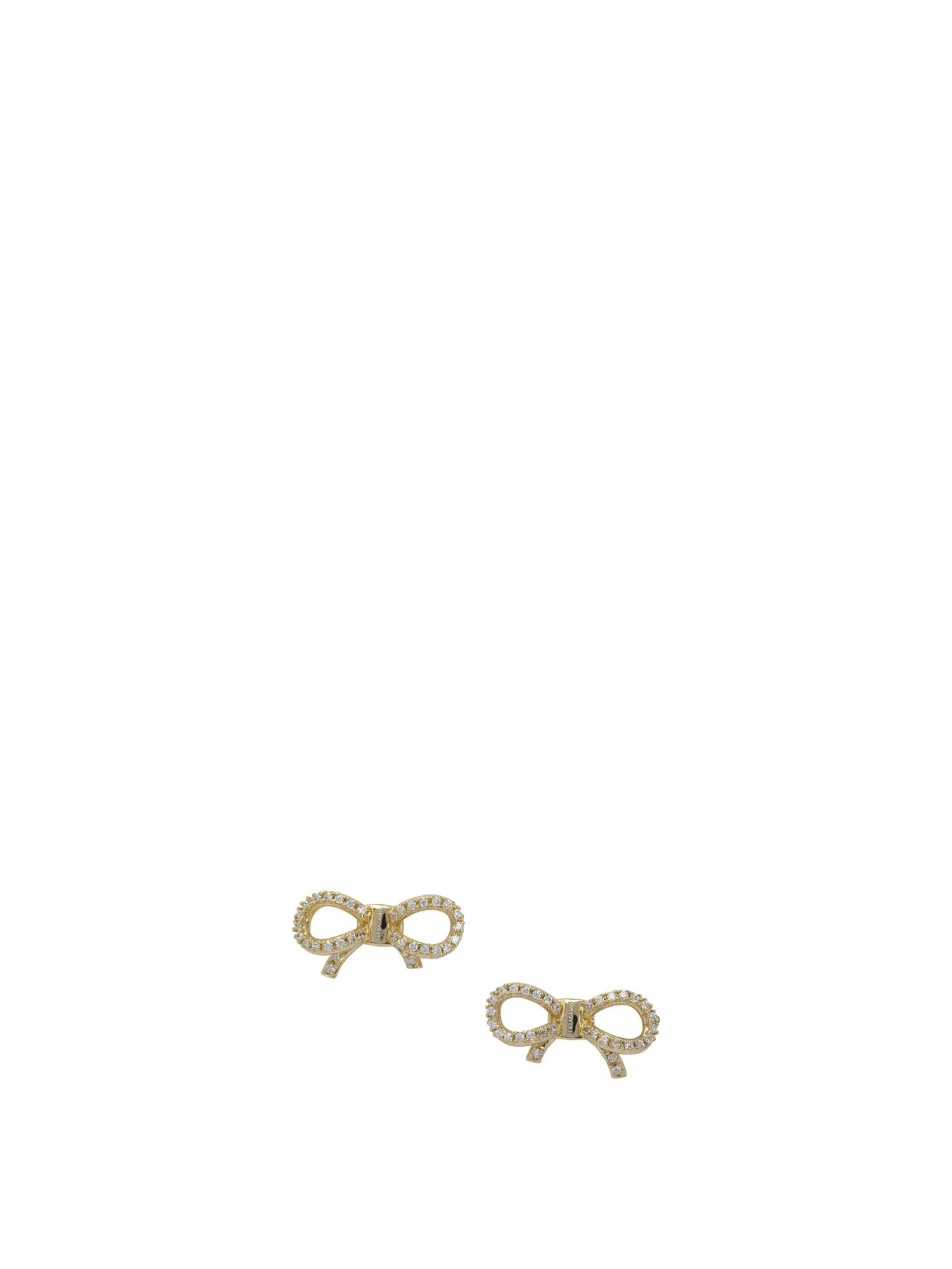 Bow Earrings With Rhinestones Jewels Gold sold by Wanan Luxury