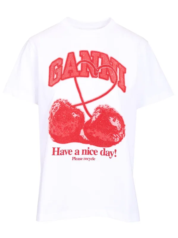 Printed T-Shirt White made by Ganni