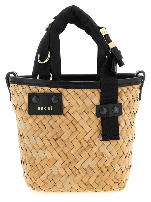 Hybrid March Hand Bags Beige made by Sacai