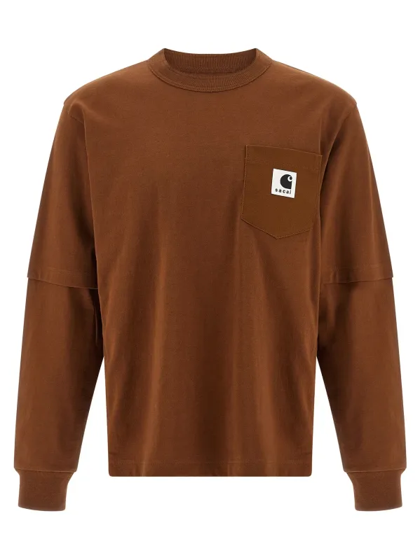 Capsule Sacai X Carhartt Wip T-Shirt Brown made by Sacai