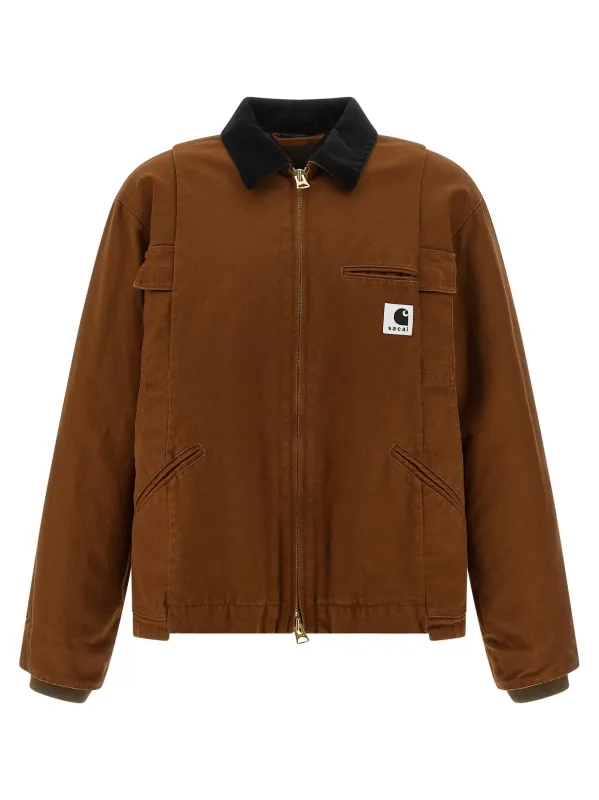 Sacai X Carhartt Wip Capsule Jacket Puffer Jackets Brown made by Sacai