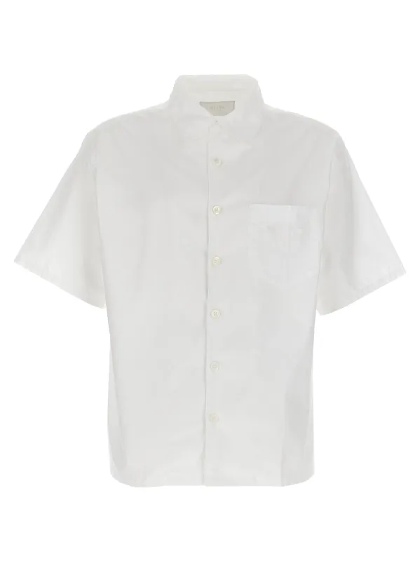Striped Shirt Shirt And Blouse White made by Prada