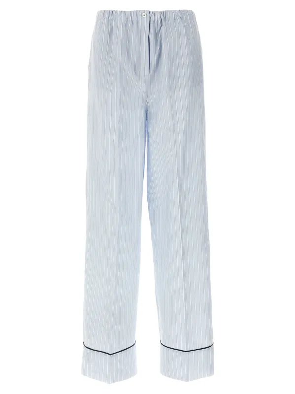 Striped Pants Light Blue made by Prada