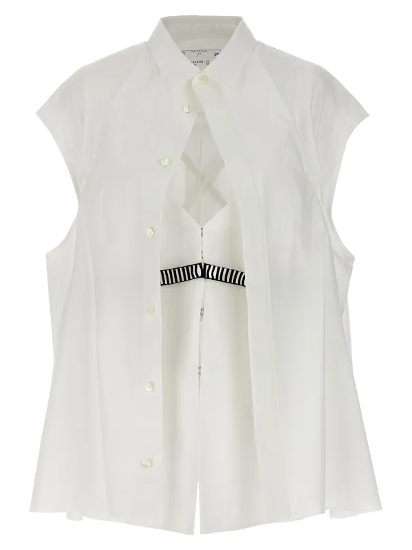 Overlay Shirt Shirt And Blouse White made by Sacai