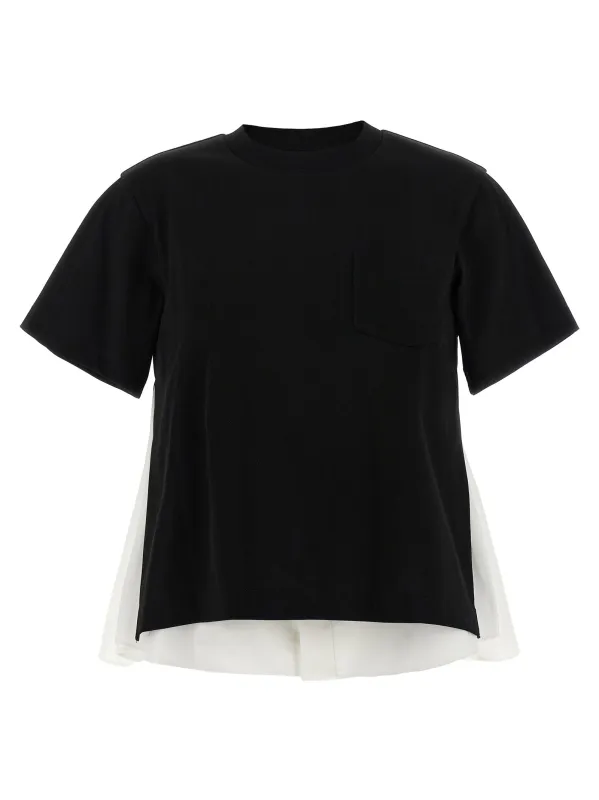 Double Layer T-Shirt White/Black made by Sacai