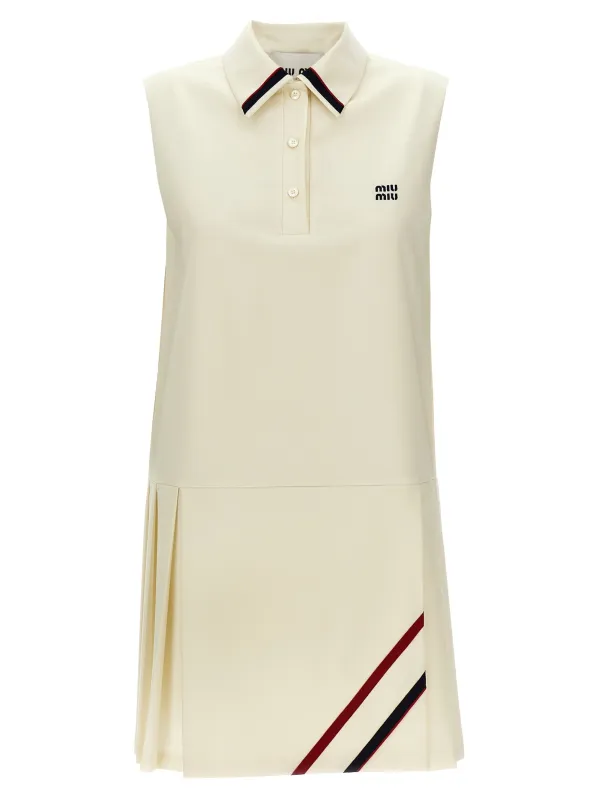 Mohair Canvas Dress Dresses White made by Miu Miu