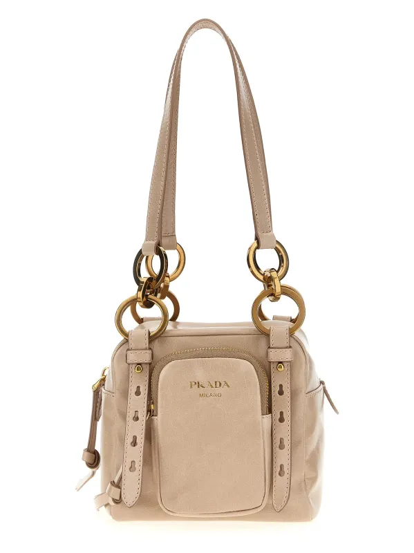 Dangle Hand Bags Pink made by Prada