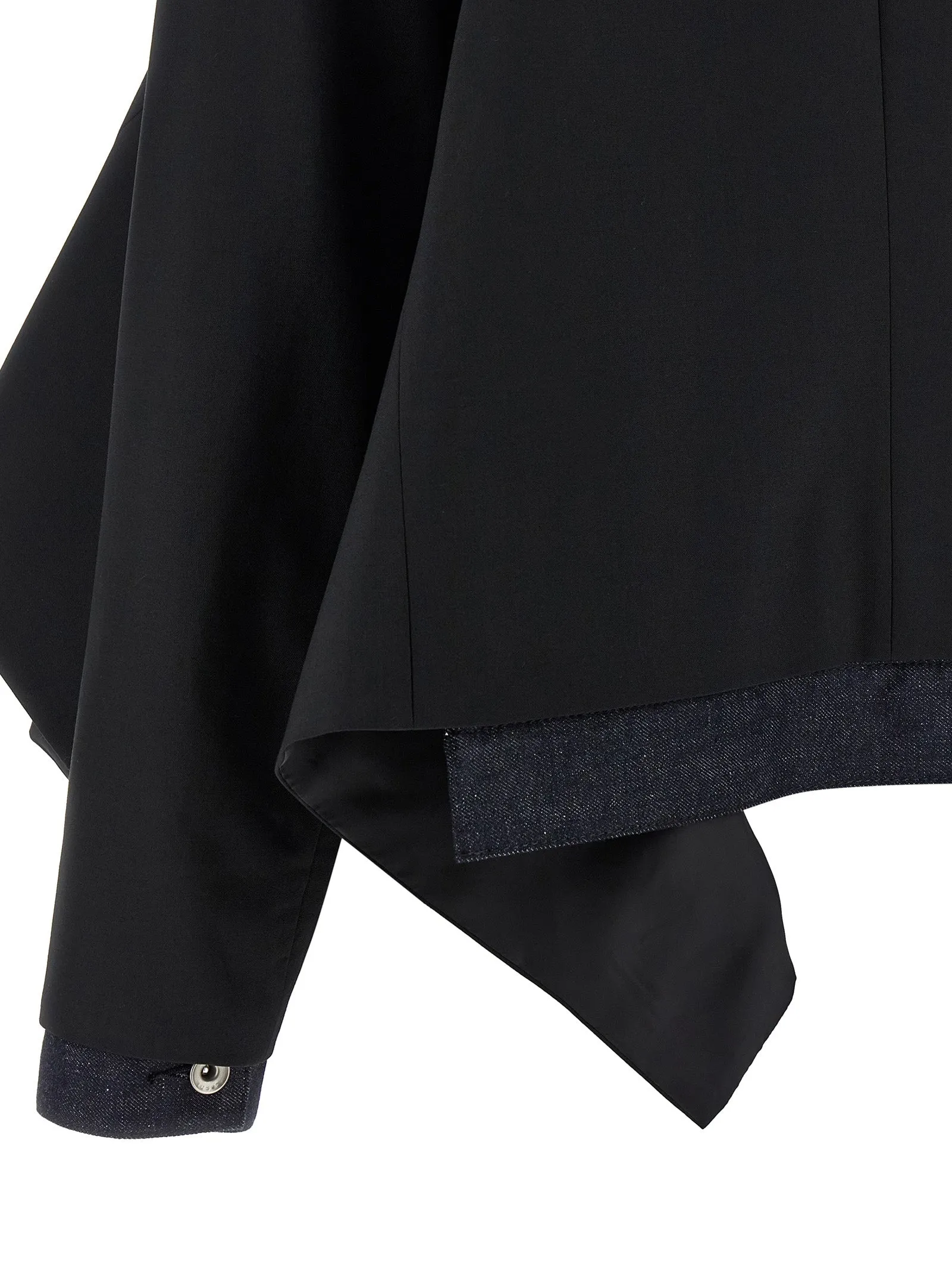 Denim Insert Blazer Blazers Black sold by Wanan Luxury product image thumbnail 4