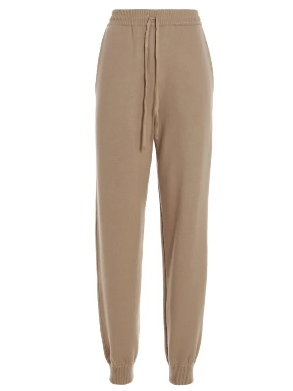 Cashmere Blend Joggers Pants Beige made by Prada