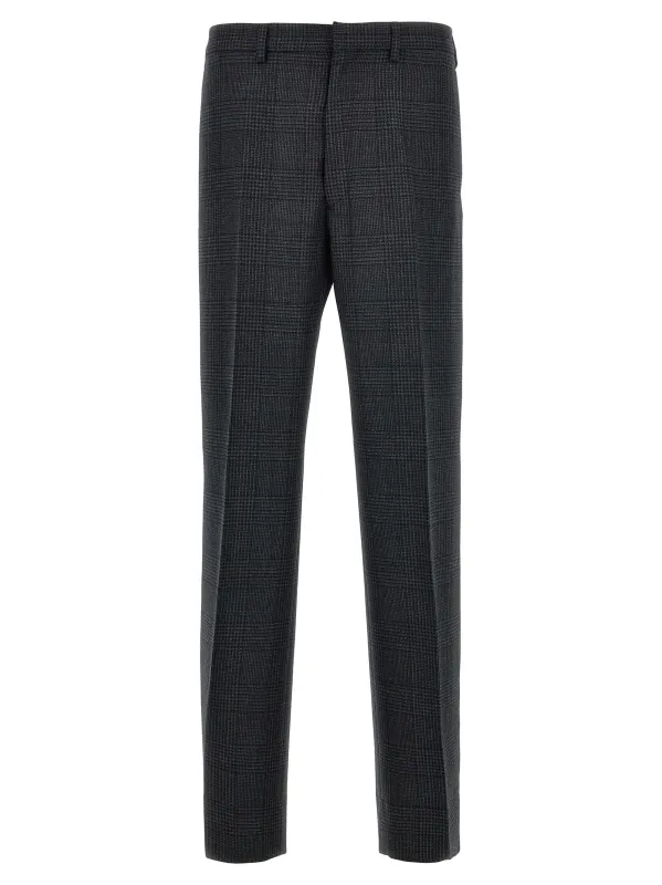 Check Pants Gray made by Prada