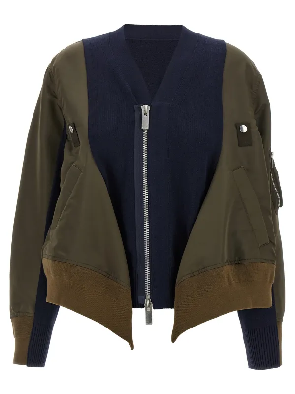 Nylon Insert Cardigan Sweaters And Cardigans Multicolor made by Sacai