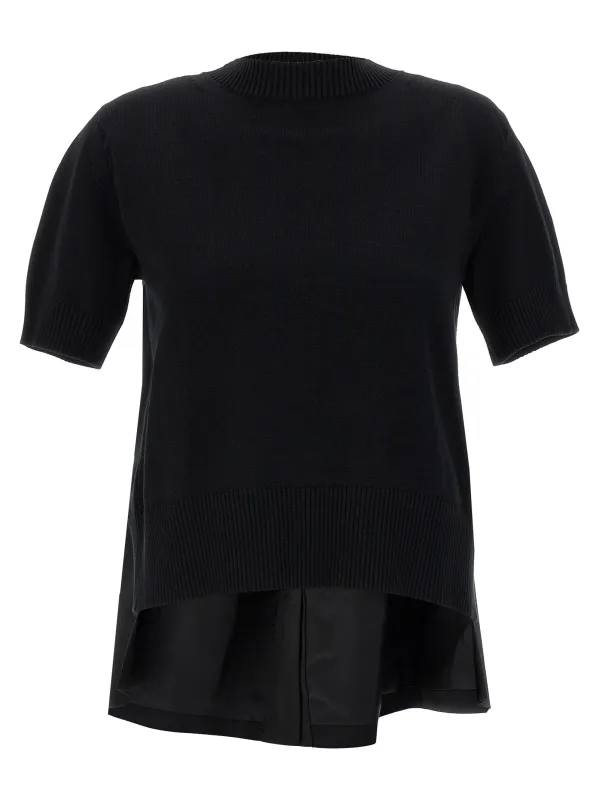 Patchwork Sweater Sweaters And Cardigans Black made by Sacai
