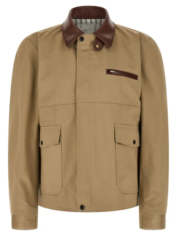 Blouson Jacket Puffer Jackets Beige made by Sacai