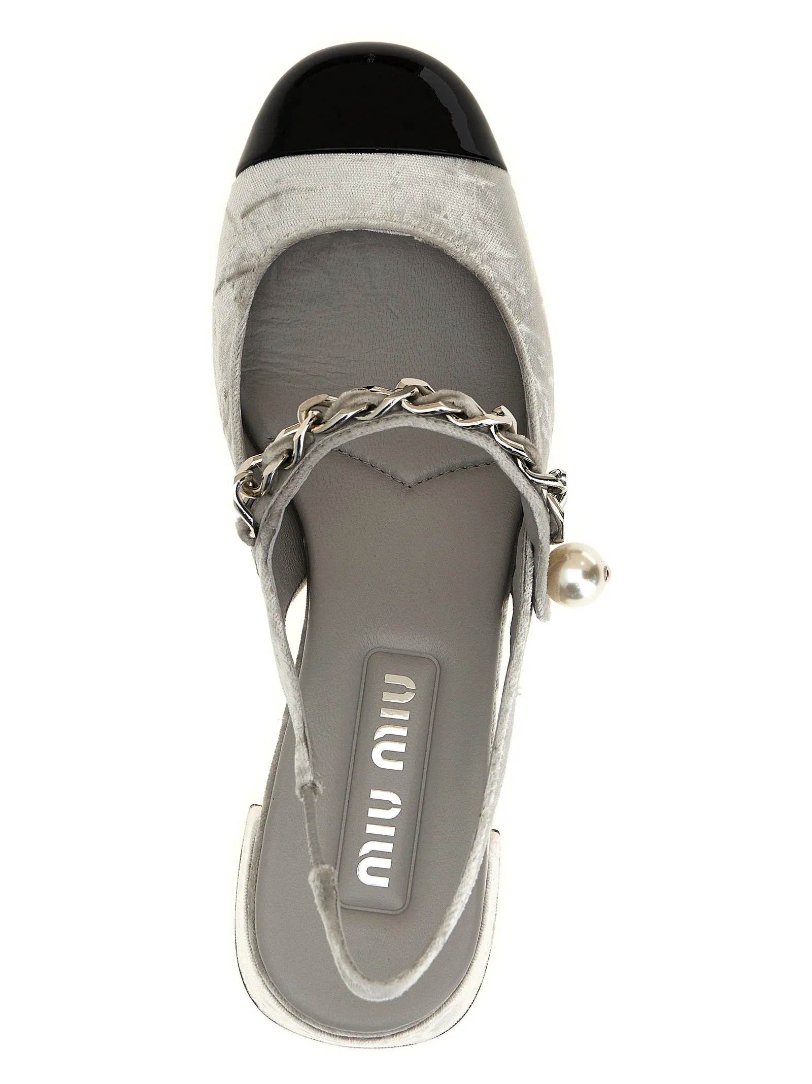 Velvet Slingback Pumps Silver sold by Wanan Luxury product image thumbnail 4