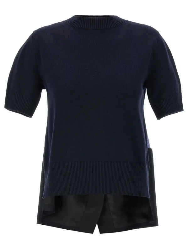 Patchwork Sweater Sweaters And Cardigans Blue made by Sacai