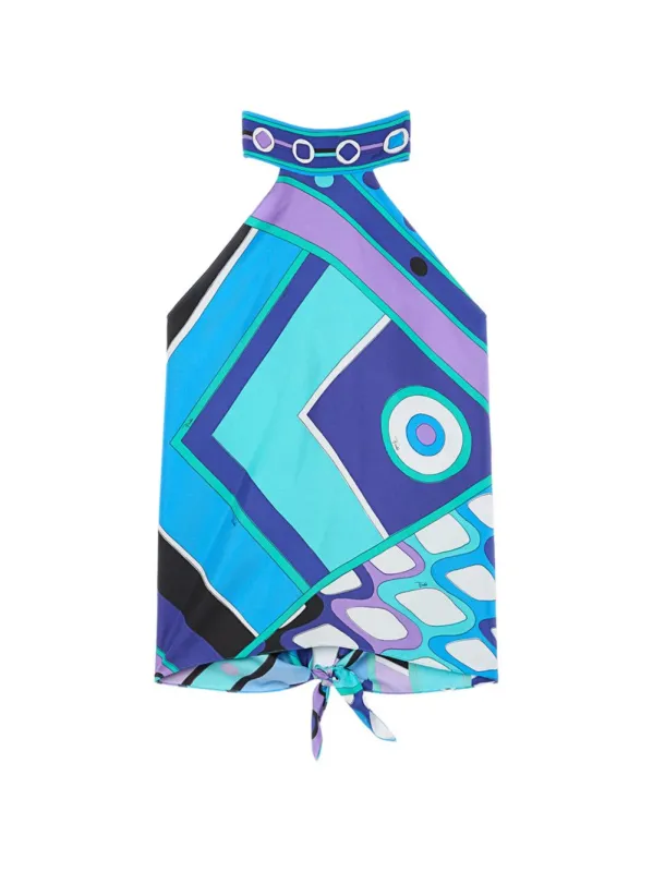 Printed Silk Top made by Emilio Pucci